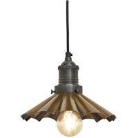 Brooklyn Umbrella Pendant, 8 Inch, Brass, Pewter Holder