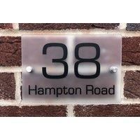 Personalised House Sign - Frosted