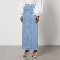 Amy Lynn Mimi Coated Denim Maxi Skirt - UK 14