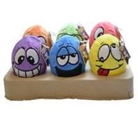 Happy Pet Egg Noggins Dog Toy  Puppy Squeaky Funny Face Large Plush Toys 15830