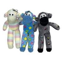 Dog Puppy Soft Plush Teddy Happy Pet Sock Monkey Playtime Fun and Comforter Toy