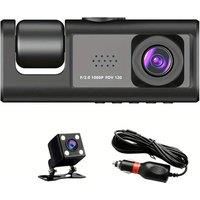 Vantrue N2 Dual Lens Dash Cam FHD 1080P Front and Rear Dashcams for Cars 1.5" Near 360° Taxi Uber Dual Car Camera w/Parking Mode, Front Camera Night Vision Effects, Motion Detection, Loop Recording