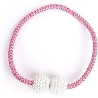 Magnetic Pearl Ball Curtain Tie Backs - 7 Colours - White