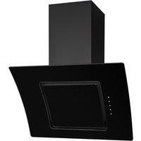 SIA AT61BL 60cm Black Touch Control Angled Glass Cooker Hood Extractor Fan