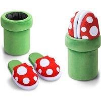 Women'S Plush Mushroom Slippers - Black
