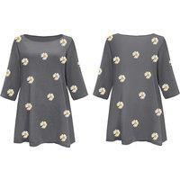 Daisy Print Top - 5 Sizes & 3 Colours! - Red