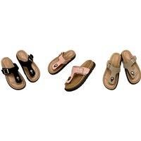 Birkenstock Inspired Buckle Sandals - 5 Sizes, 3 Colours - Khaki