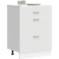 Kitchen Base Cabinet White Engineered Wood