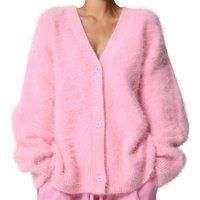 Women'S Long Sleeve V-Neck Button Sweater - 8 Colours, 4 Sizes