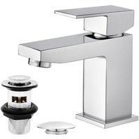 Bathroom Sink Taps with Drainer Basin Mixer Taps with Waste Faucet