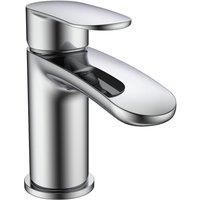 Bathroom Basin Tap Solid Brass Chromed Handle Hot Cold Mixer Tap Single Lever