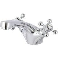 Traditional Victorian Style Bathroom Basin Sink Mixer Taps Twin Cross