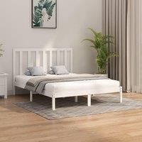 Bed Frame White Solid Wood 160x200 cm