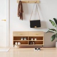 Shoe Bench Sonoma Oak 102x35x55 cm Engineered Wood
