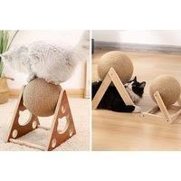 Wooden Cat Scratching Ball Toy In 3 Sizes And 3 Shapes