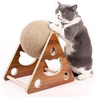 Wooden Cat Scratching Ball Toy In 3 Sizes And 3 Shapes