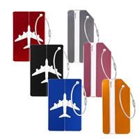 Luggage Tags,ZoomSky 6 Pack Aluminum Strip and Airplane Pattern Luggage Baggage Handbag Tag Suitcase Bag Labels Name Address Holder for Travel Bussiness Trip