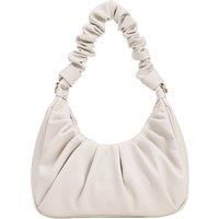 Women'S Pleated Ruched Handbag - 7 Colours - White