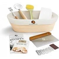 Sourdough Artisan Bread Making Kit With Rattan Banneton Proofing Basket - 2 Sizes