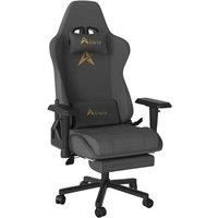 Premium Fabric Ergonomic Gaming Chair with Adjustable Recliner & Footrest for Comfort