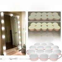 LED Makeup Mirror Lamp Bathroom Vanity Lights Touch Dimming Bedroom Dressing Table Lighting Nature