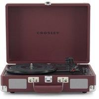 Crosley Cruiser Deluxe Burgundy Bluetooth Turntable RRP 89.99 lot GDAA