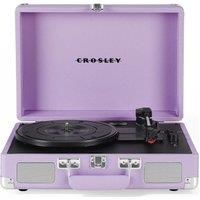 Crosley Cruiser Plus Portable Turntable - Bluetooth Record Player, 3-Speed Suitcase Vinyl Player, Home Turntables for Vinyl Records, Built in Stereo Speakers & Bluetooth Receiver, AUX Input, Lavender