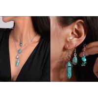 Turquoise Multi-Layered Boho Jewellery Set - Three Options! - Silver