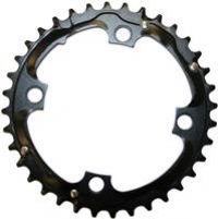 Sram MTB Truvativ Chainring MTB 36T 4 Bolt 104 mm BCD Aluminium L-Pin Blast Black 2 x 10 (36-22) S1 (49 mm Chainline), 11.6215.188.430