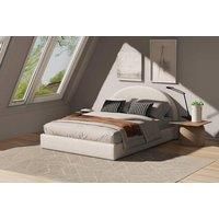 Modern Boucle Bed Frame & Base With Curved Headboard - Double Or King