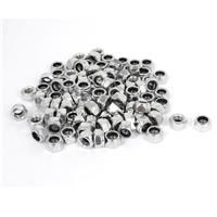 Sourcingmap Zinc Plated Nylock Nylon Insert Lock M6 x 1mm Hex 100pcs
