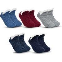 Rechargeable Electric Fuzzy Heated Socks In 5 Colours - Blue