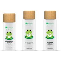 Dr. Botanicals Baby Collection Shampoo & Bath Gel, Body Oil & Milk Kit in White