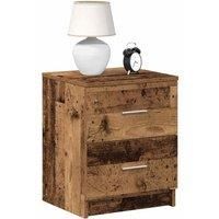 Bedside Cabinets 2 pcs with 2 Drawers Old Wood 40x36x50 cm