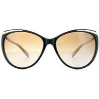 Ralph by Ralph Lauren Women's 0RA5150 109013 Sunglasses, Black/Nude/Brown Gradient, 59