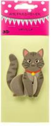 Ff 3D Cat Grey Air Freshener - Vanilla