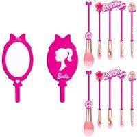 Barbie Inspired Make Up Brush Set With Mirror Option