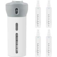 4 In 1 Refillable Travel Toiletries Dispenser Bottle - 3 Colours - Blue