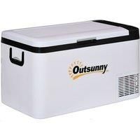 Portable 25L Cooler With Led Light And Foldable Handles