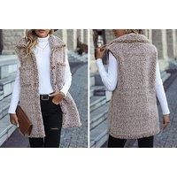 Teddy Vest With Buttons For Women In 5 Sizes And 3 Colours - Red