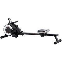 Magnetic Rower with foldable transport wheels and a smooth quiet action