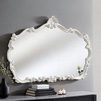 Traditional Decorative Landscape mirror White 123(w)x82cm(h)