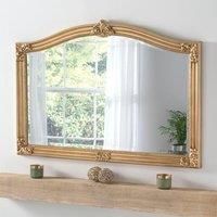 Classic Arched Mantle Mirror Gold 130(w)x89cm(h)