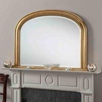 Yearn Mirrors Yearn Beaded Overmantle Mirror Gold 112(w)x79Cm(h)