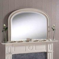 Yearn Mirrors Yearn Beaded Overmantle Mirror Ivory 112(w)x79Cm(h)