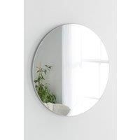 Yearn Mirrors Yearn Minimal Round Mirror Silver 50cm Diameter