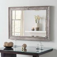 Yearn Mirrors Yearn Rustic Light Grey Framed Mirror 102 x 74 Cms