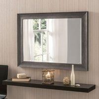 Yearn Mirrors Yearn Rustic Dark Grey Framed Mirror 102 x 74 Cms
