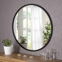 Yearn Round Wall Mirror Black 90cm