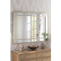 Angled Wall Mirror Brass 77x105cm
